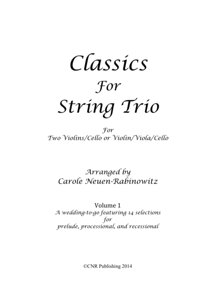 Free Sheet Music Classics For String Trio Vol 1