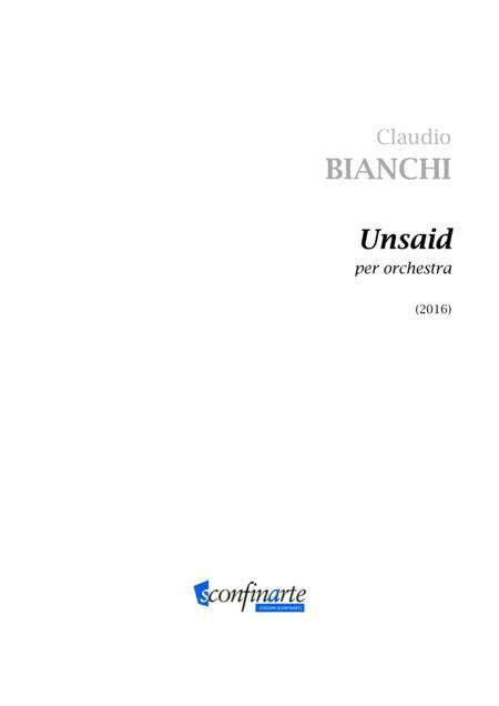 Free Sheet Music Claudio Bianchi Unsaid Es 20 005