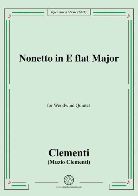 Clementi Nonetto In E Flat Major For Woodwind Quintet Sheet Music