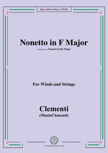 Clementi Nonetto In F Major Arranged From E Flat Major For Winds And Strings Sheet Music