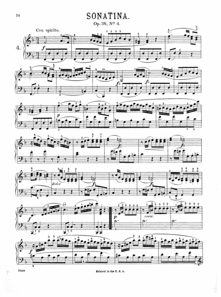 Clementi Sonatina In F Major Op 36 No 4 Original Version Sheet Music