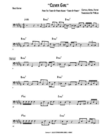 Clever Girl Bass Guitar Tab Sheet Music