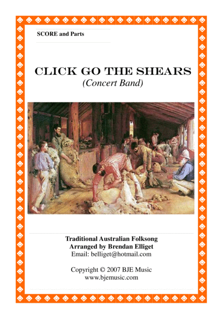 Free Sheet Music Click Go The Shears Concert Band Score And Parts Pdf