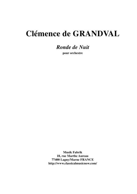 Free Sheet Music Clmence De Grandval Ronde De Nuit For Orchestra Score And Parts