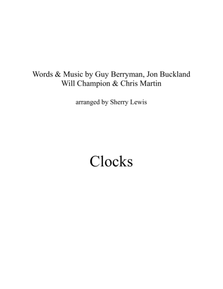 Clocks String Duo For String Duo Sheet Music