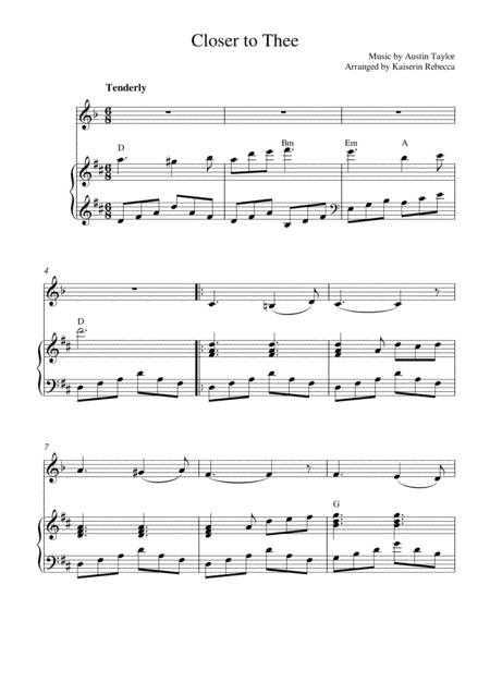 Closer To Thee Clarinet In A Solo And Piano Accompaniment Sheet Music