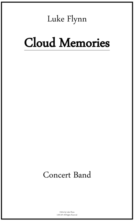 Free Sheet Music Cloud Memories