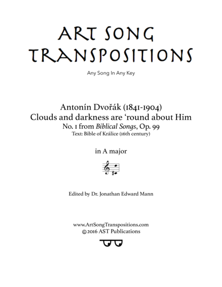 Clouds And Darkness Are Round About Him Op 99 No 1 A Major Sheet Music