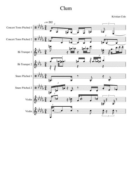 Free Sheet Music Clum