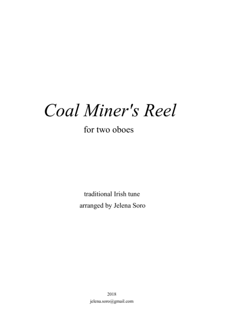 Coal Miners Reel For 2 Oboes Or 2 Instruments Sheet Music