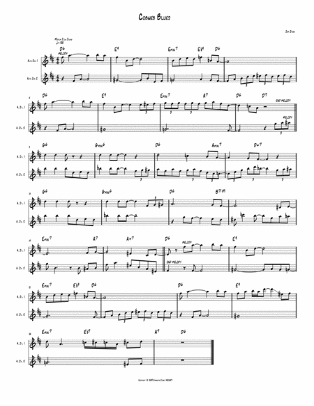 Free Sheet Music Cobweb Blues