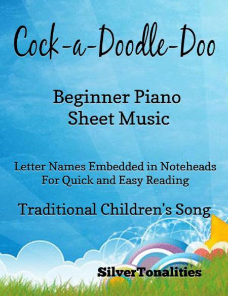 Cock A Doodle Doo Beginner Piano Sheet Music Sheet Music