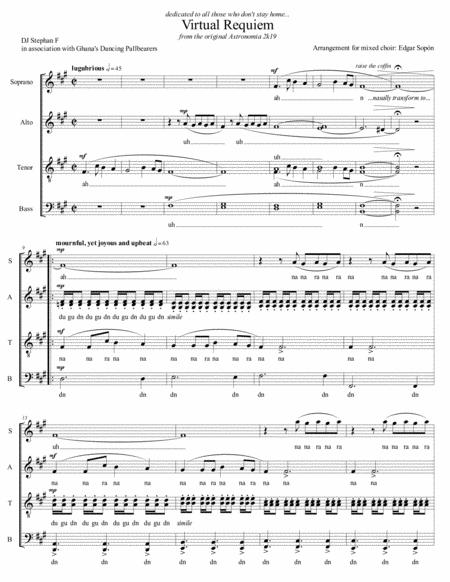 Coffin Dance For Mixed Choir A Capella Sheet Music