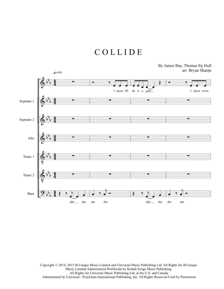 Free Sheet Music Collide