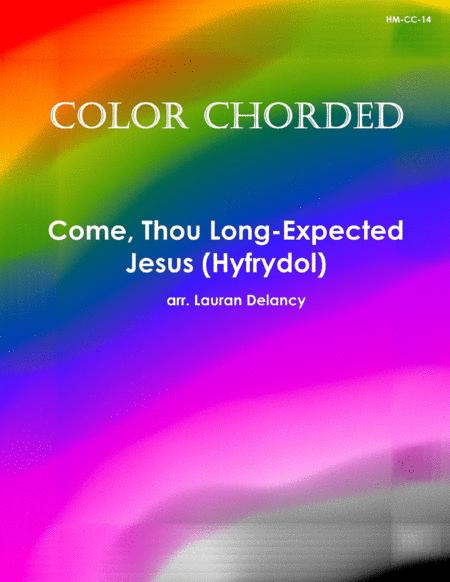 Free Sheet Music Color Chorded Come Thou Long Expected Jesus Hyrfydol