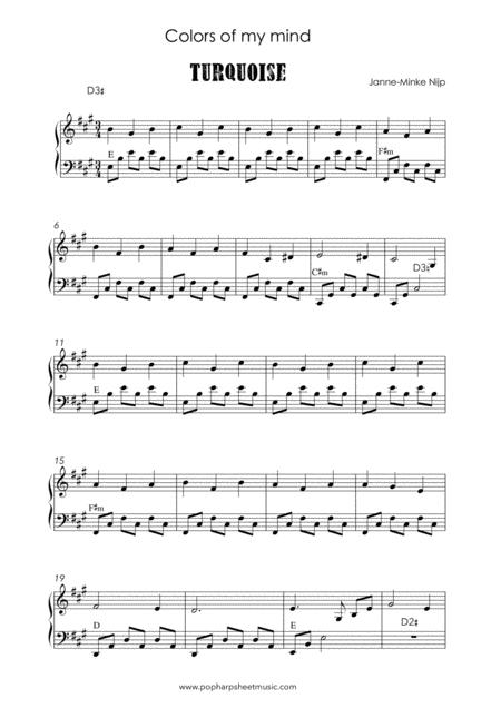 Colors Of My Mind Turqoise Harp Solo Sheet Music