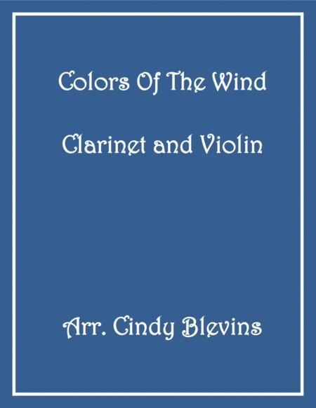 Colors Of The Wind For Clarinet And Violin Sheet Music