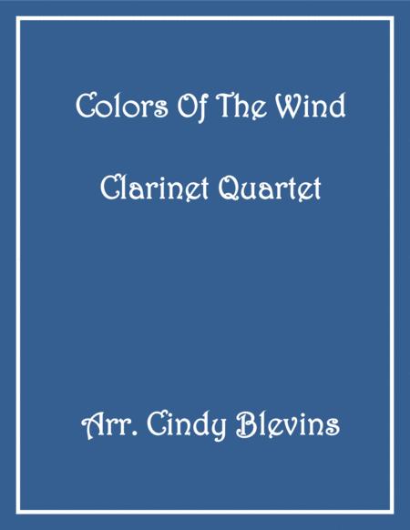 Colors Of The Wind For Clarinet Quartet Sheet Music