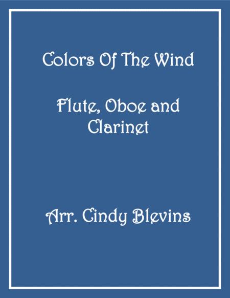 Colors Of The Wind For Flute Oboe And Clarinet Sheet Music