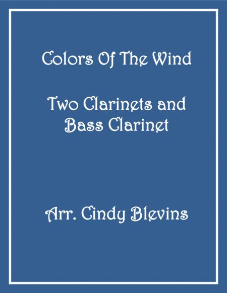 Colors Of The Wind For Two Clarinets And Bass Clarinet Sheet Music