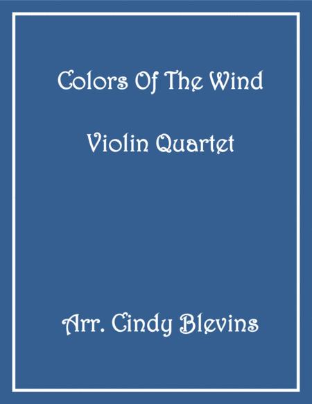 Free Sheet Music Colors Of The Wind For Violin Quartet