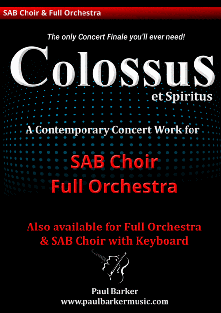 Free Sheet Music Colossus Sab Choir Full Orchestra Score And Parts