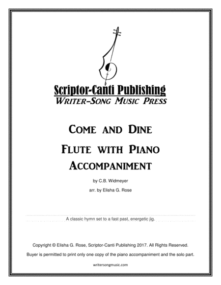 Come And Dine For Flute Sheet Music