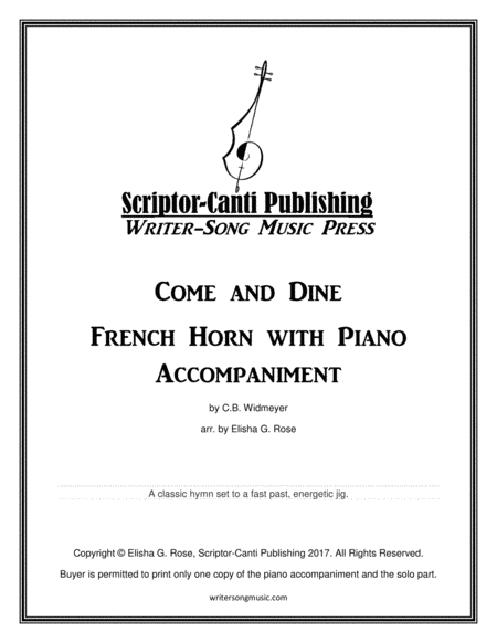 Come And Dine For French Horn Sheet Music