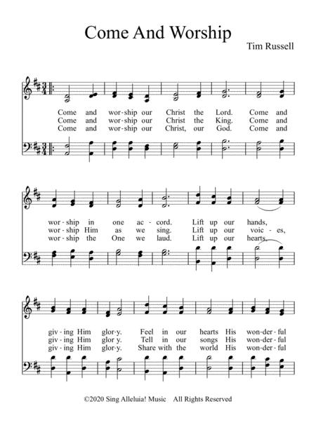 Free Sheet Music Come And Worship