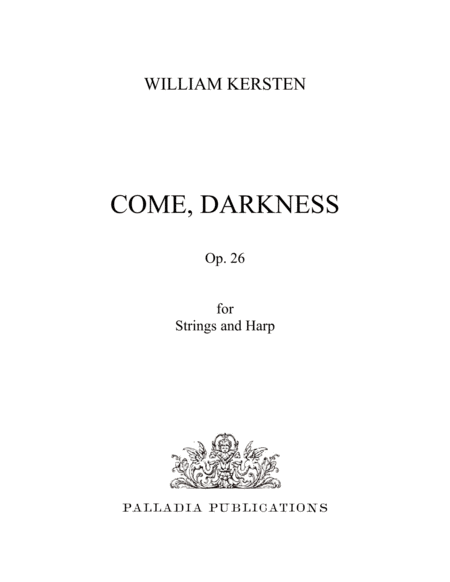 Free Sheet Music Come Darkness For Strings And Harp