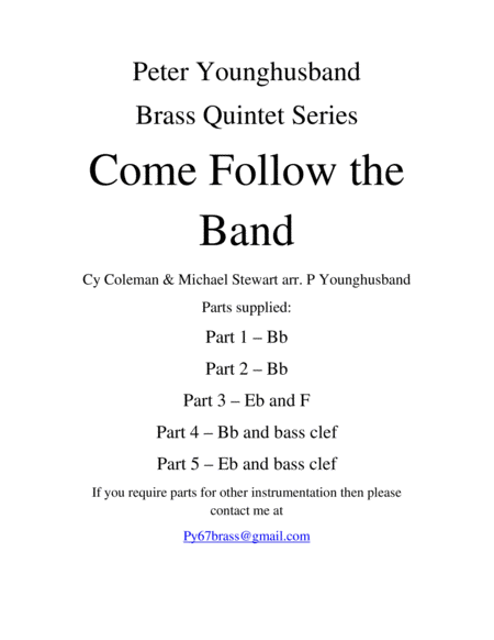 Come Follow The Band Sheet Music