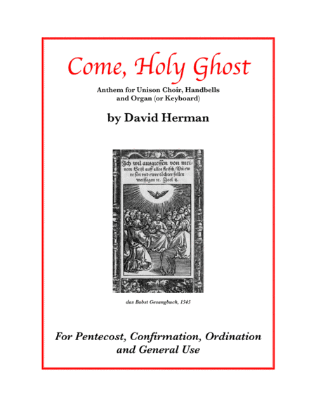 Free Sheet Music Come Holy Ghost
