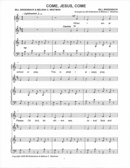 Come Jesus Come Sheet Music