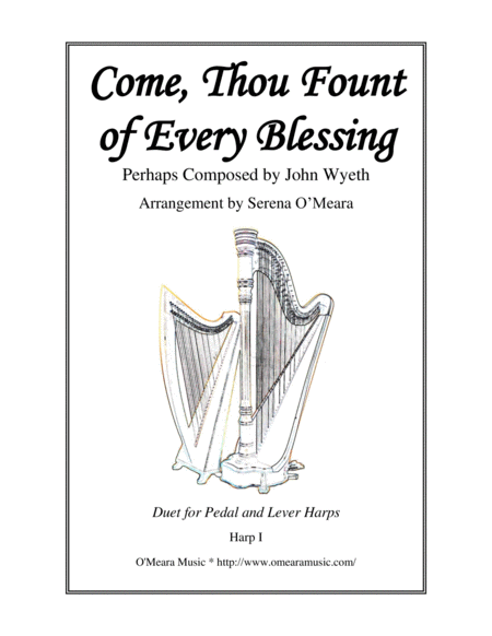 Come Thou Fount Of Every Blessing Harp I Sheet Music