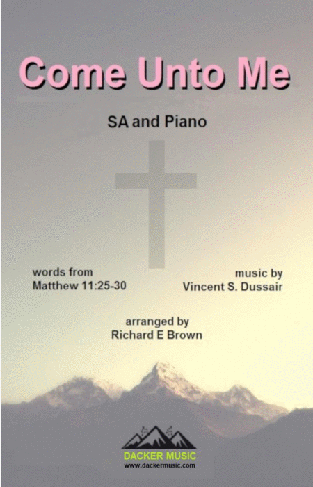 Come Unto Me Sa Sheet Music