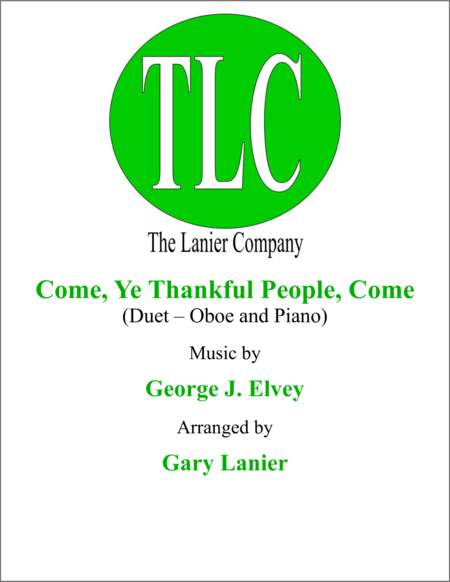 Come Ye Thankful People Come Duet Oboe And Piano Score And Parts Sheet Music