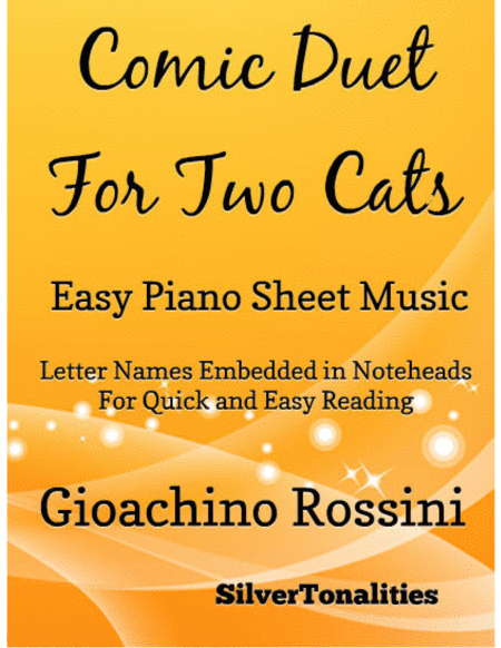 Comic Duet For Two Cats Easy Piano Sheet Music Sheet Music