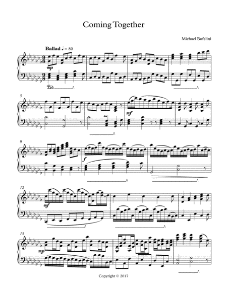 Coming Together Sheet Music