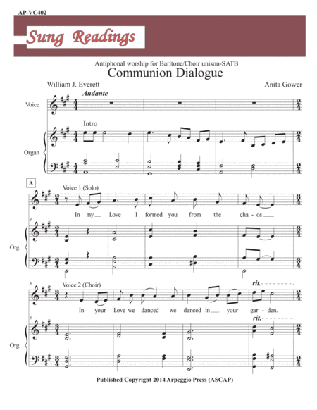 Free Sheet Music Communion Dialogue