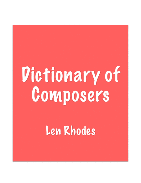 Free Sheet Music Composer Dictionary