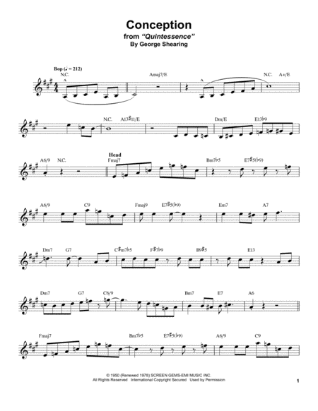 Free Sheet Music Conception
