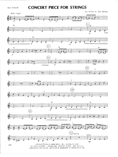 Concert Piece For Strings 2nd Violin Sheet Music