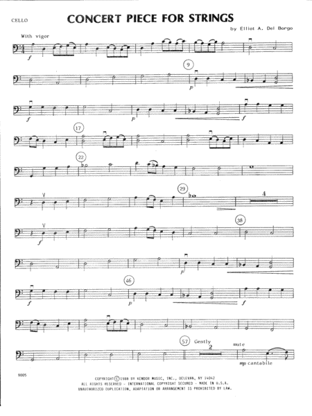 Free Sheet Music Concert Piece For Strings Cello