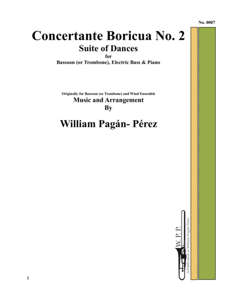 Concertante Boricua No 2 Sheet Music