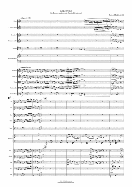 Concertino For Boomwhackers And Orchestra Sheet Music