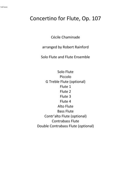 Free Sheet Music Concertino For Flute Op 107