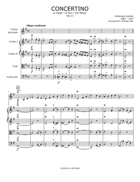 Free Sheet Music Concertino Op 11