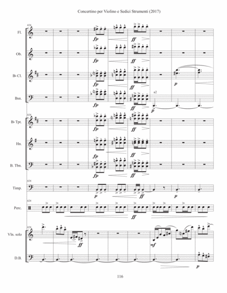 Free Sheet Music Concertino Per Violino E Sedici Strumenti 2017