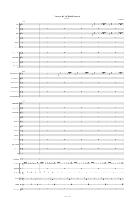 Concerto 1 For Wind Ensemble Sheet Music