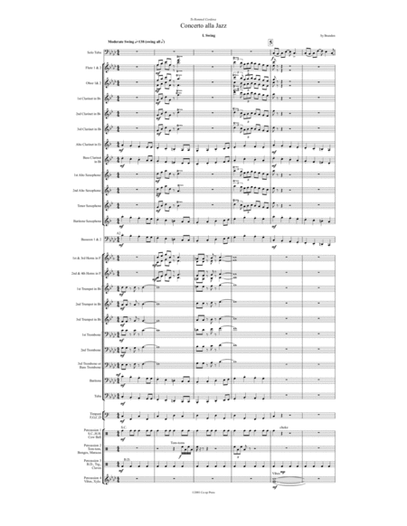 Concerto Alla Jazz For Tuba And Band Sheet Music